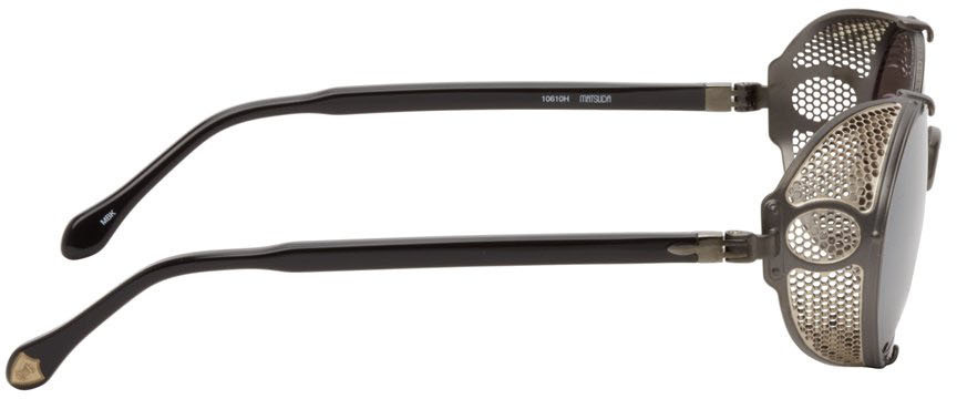 Matsuda Logo Round Sunglasses In Gray