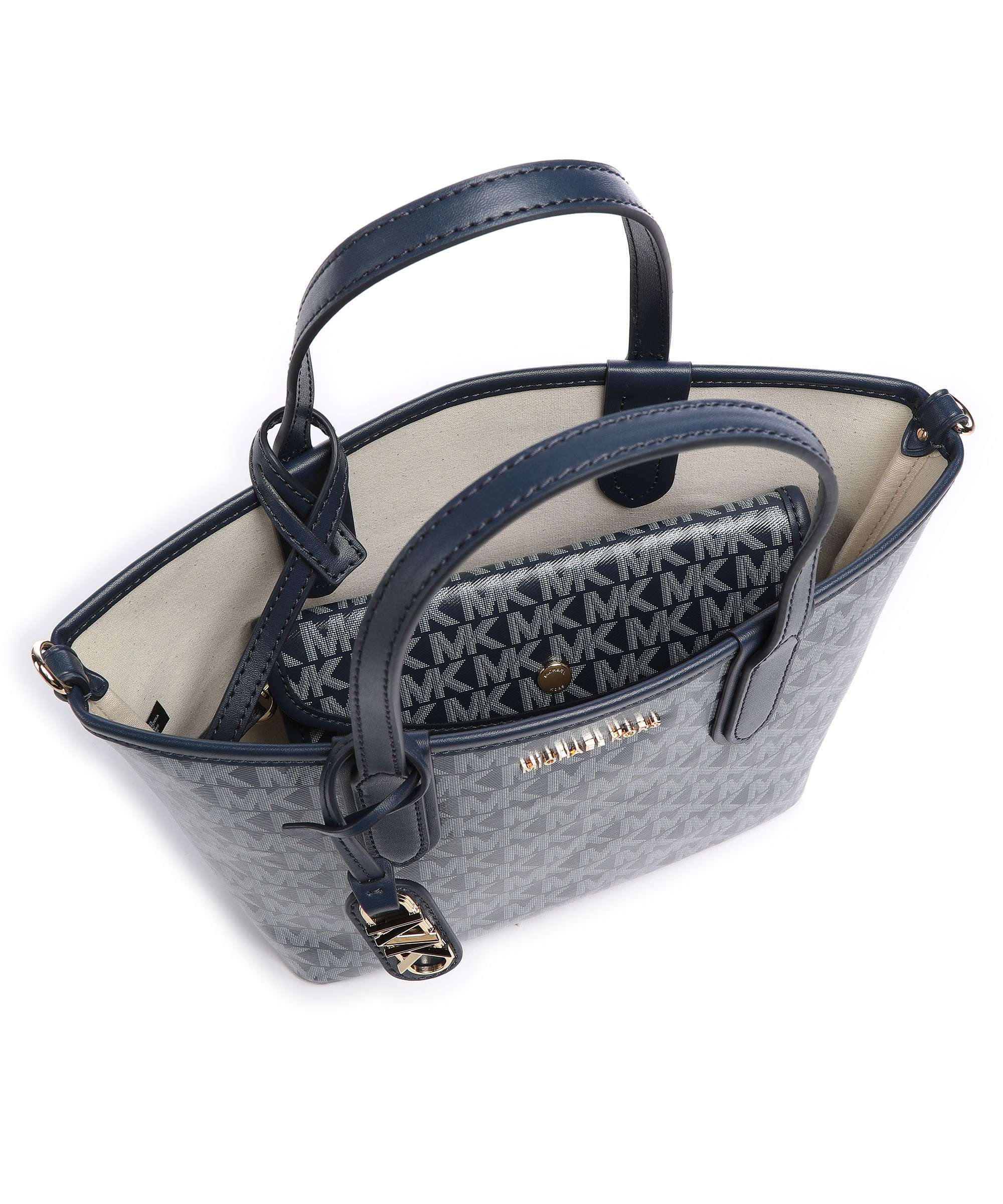 Michael Kors Eliza Monogram-print Tote Bag In Black