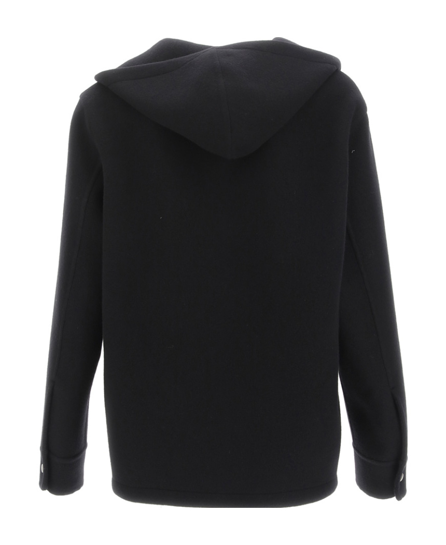 Jil Sander Virgin-wool Hooded Jacket In Black