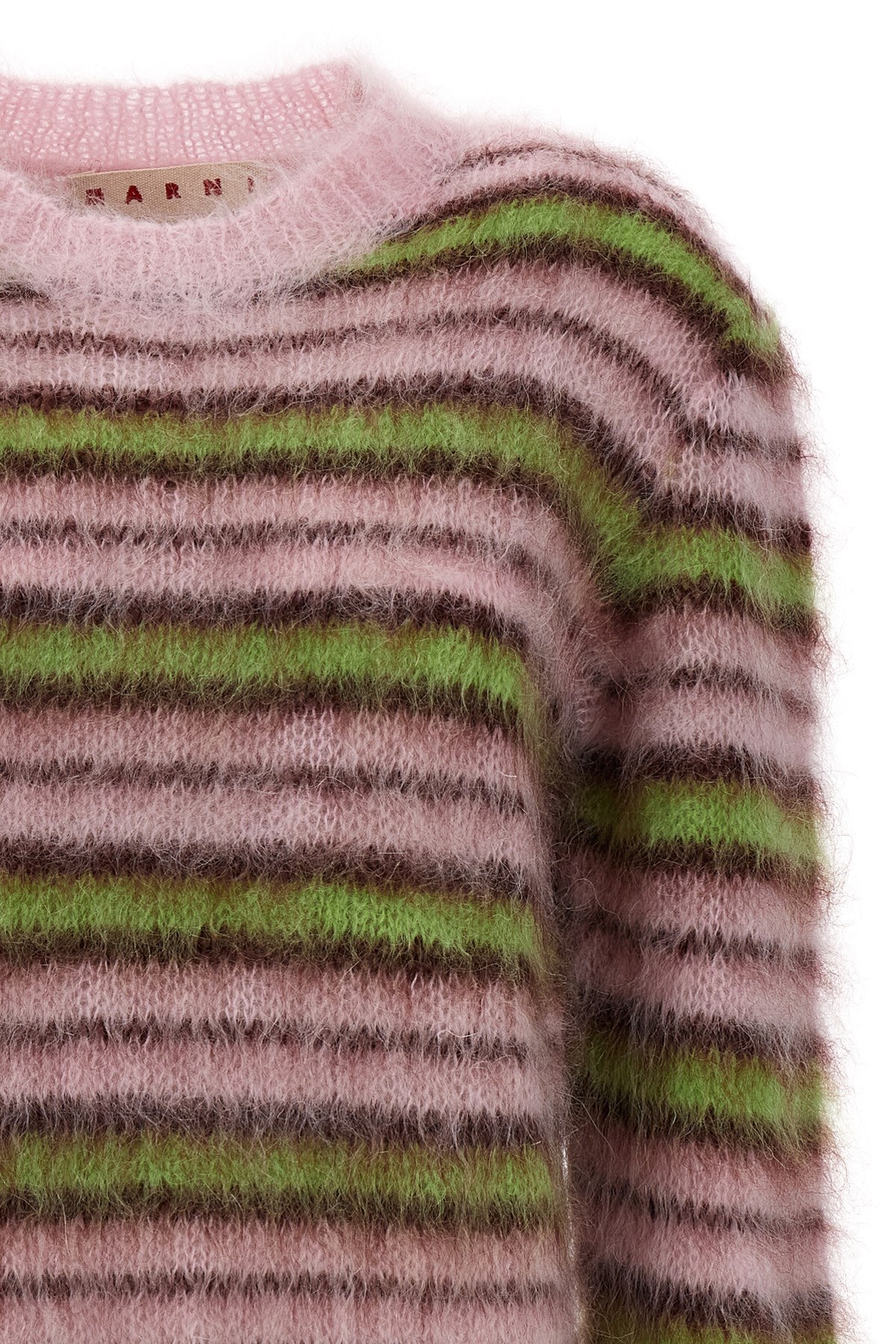 Marni Iconic Brushed Stripes Sweater In Multicolor