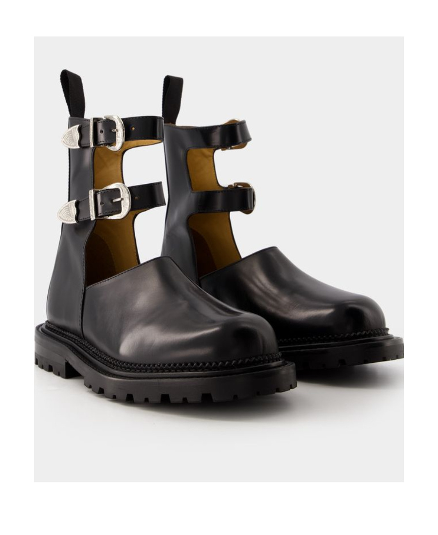 Shop Toga Pulla Buckled Ankle Boots In Black
