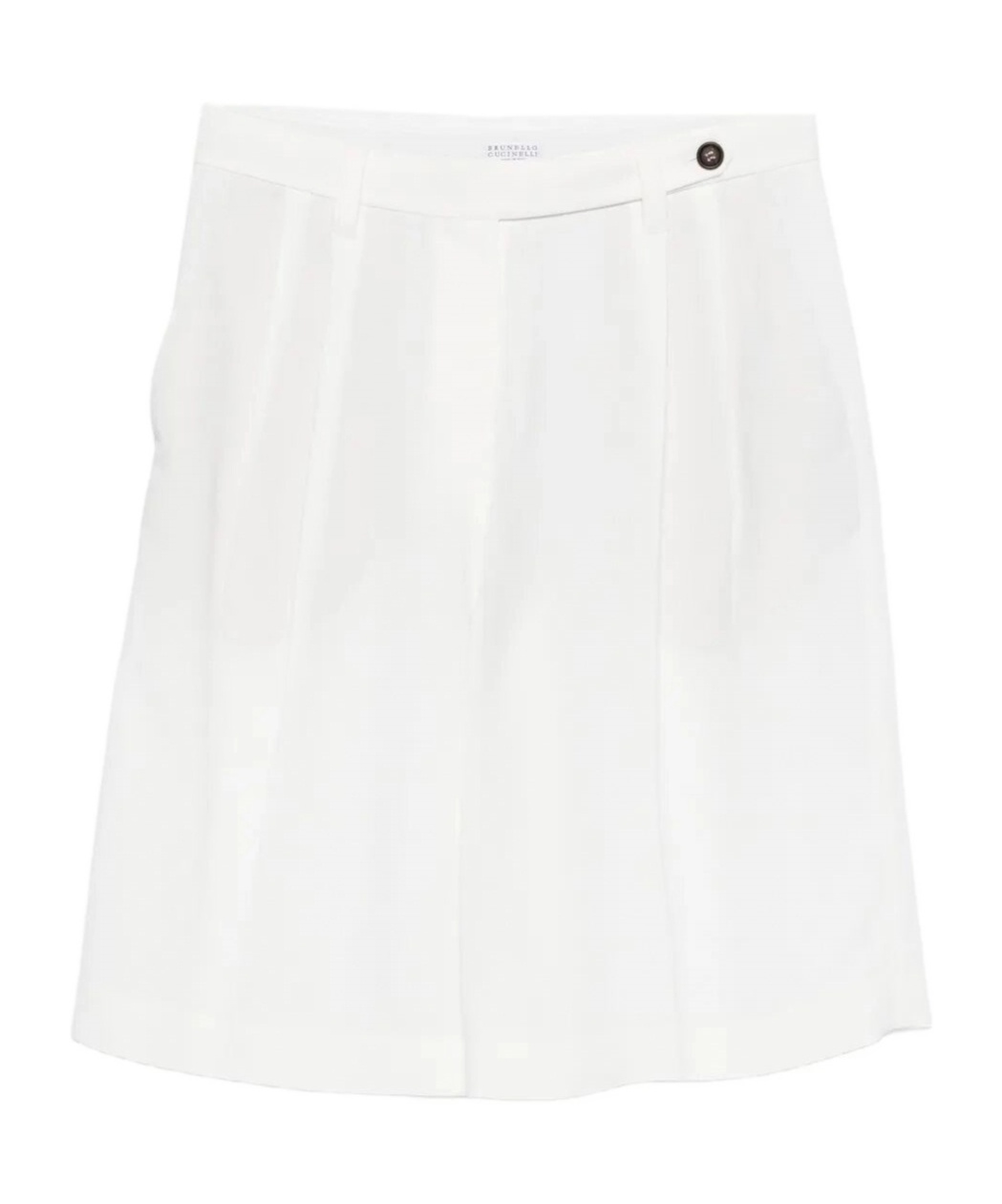 Brunello Cucinelli Pleated Shorts In White