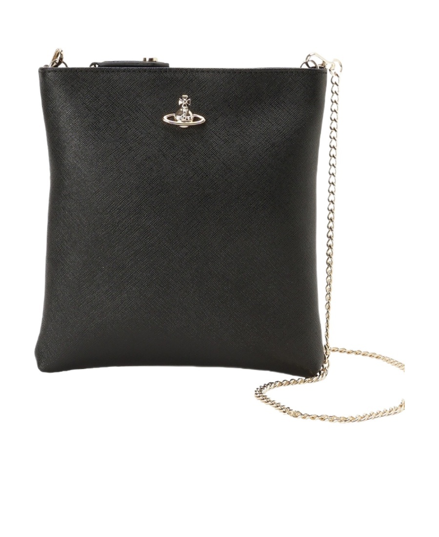 Vivienne Westwood Logo Shoulder Bag In Black