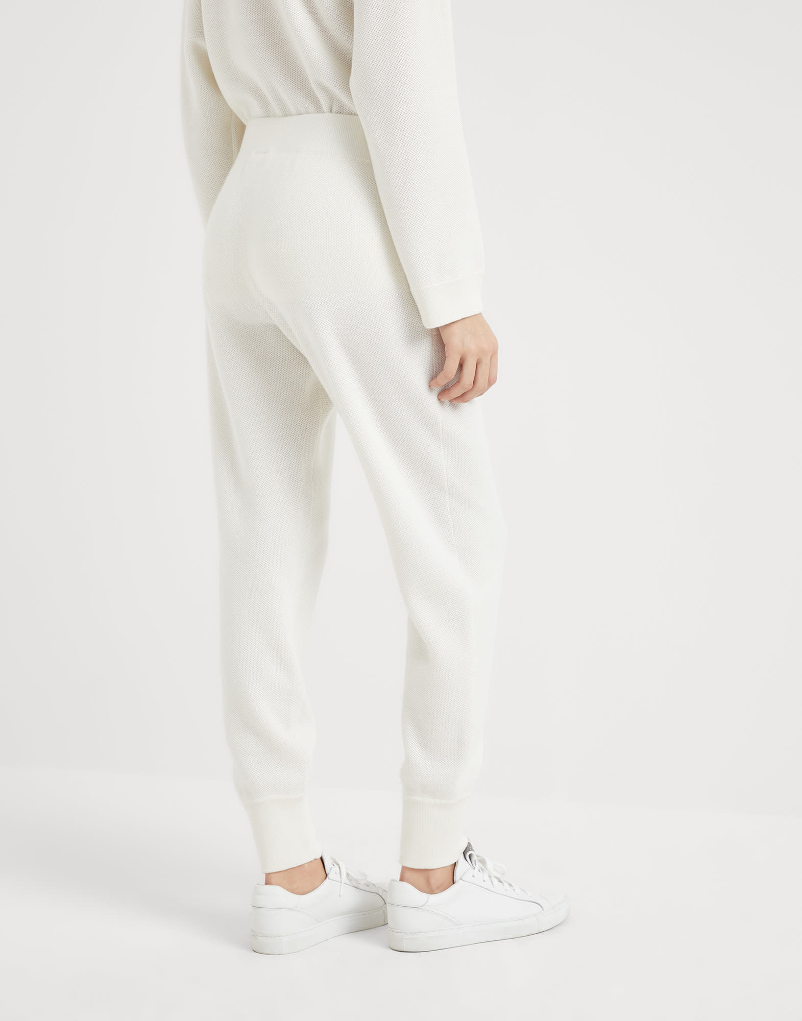 Brunello Cucinelli Elastic Waist Casual Pants In White
