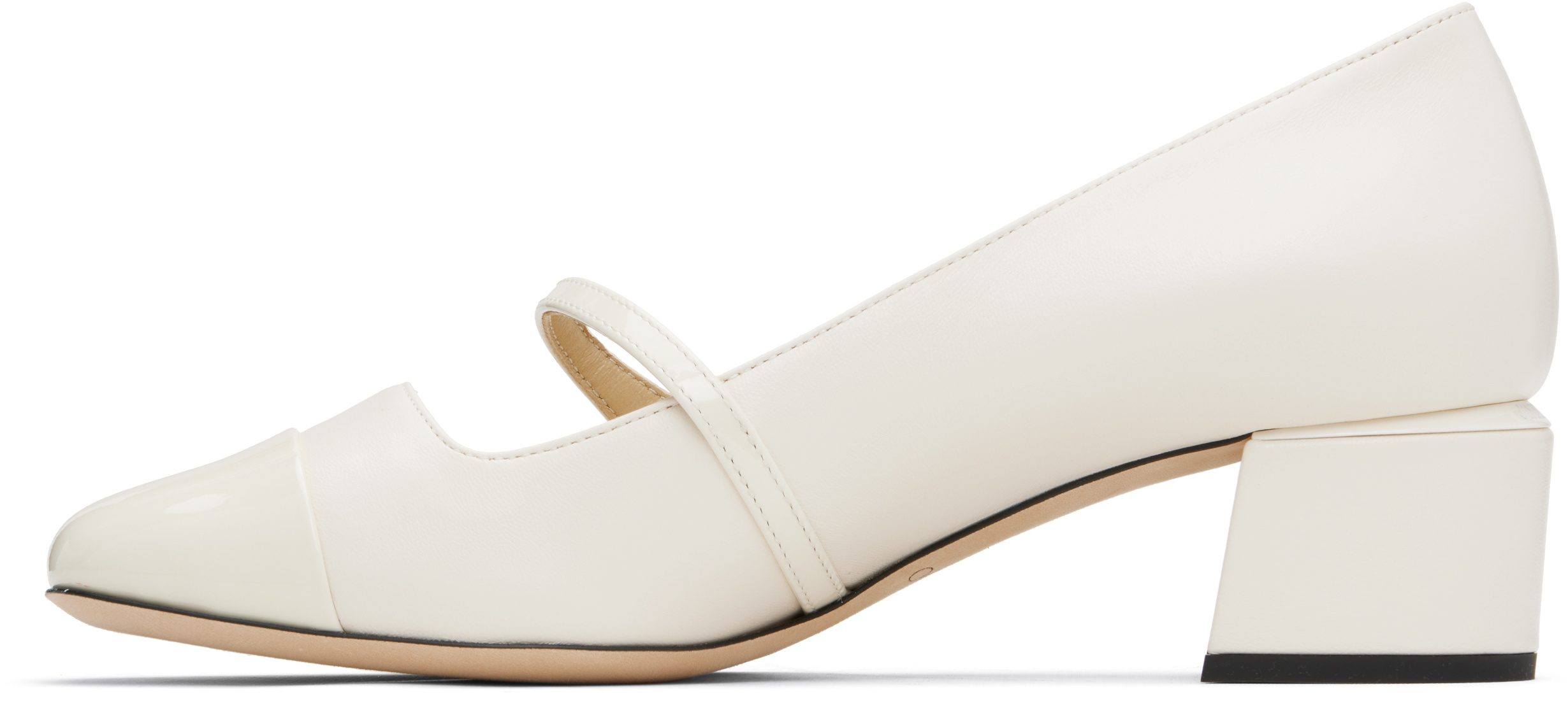 Jimmy Choo Off-white Elisa 45 Heels In White