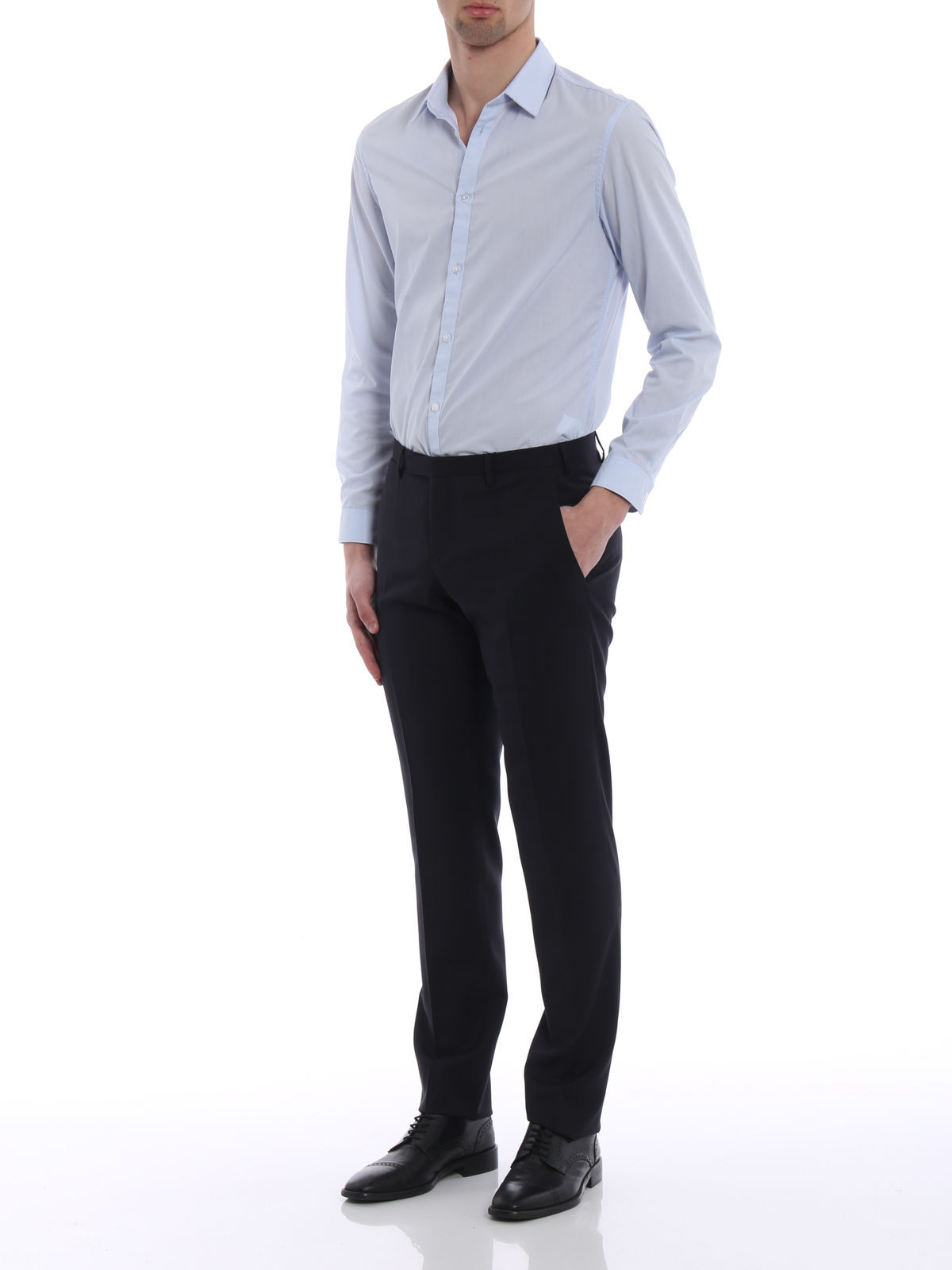 EMPORIO ARMANI LOGO DETAILS CASUAL PANTS