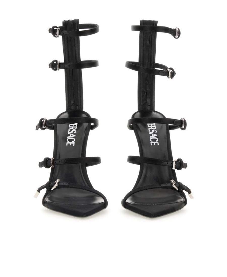 Versace Pin-points Sandals In Black