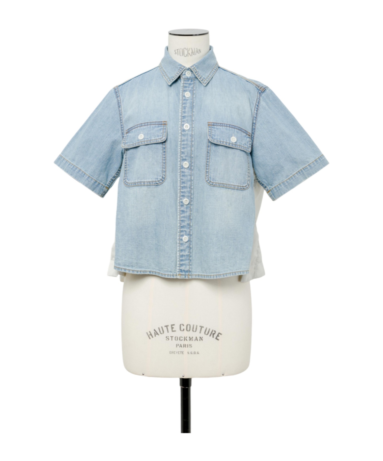 Sacai Denim Shirt In Blue