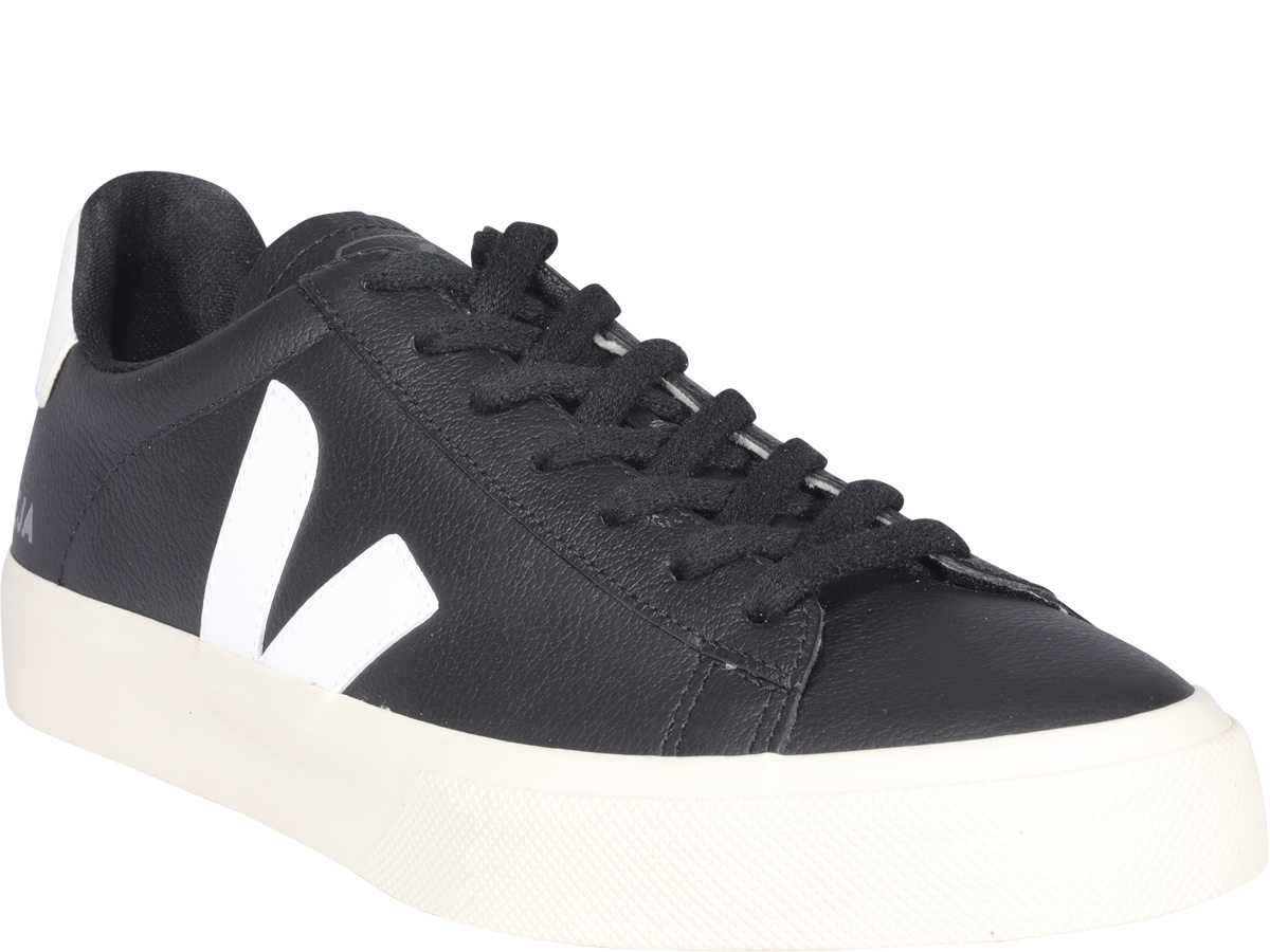 Veja Black And White Leather Campo Sneakers