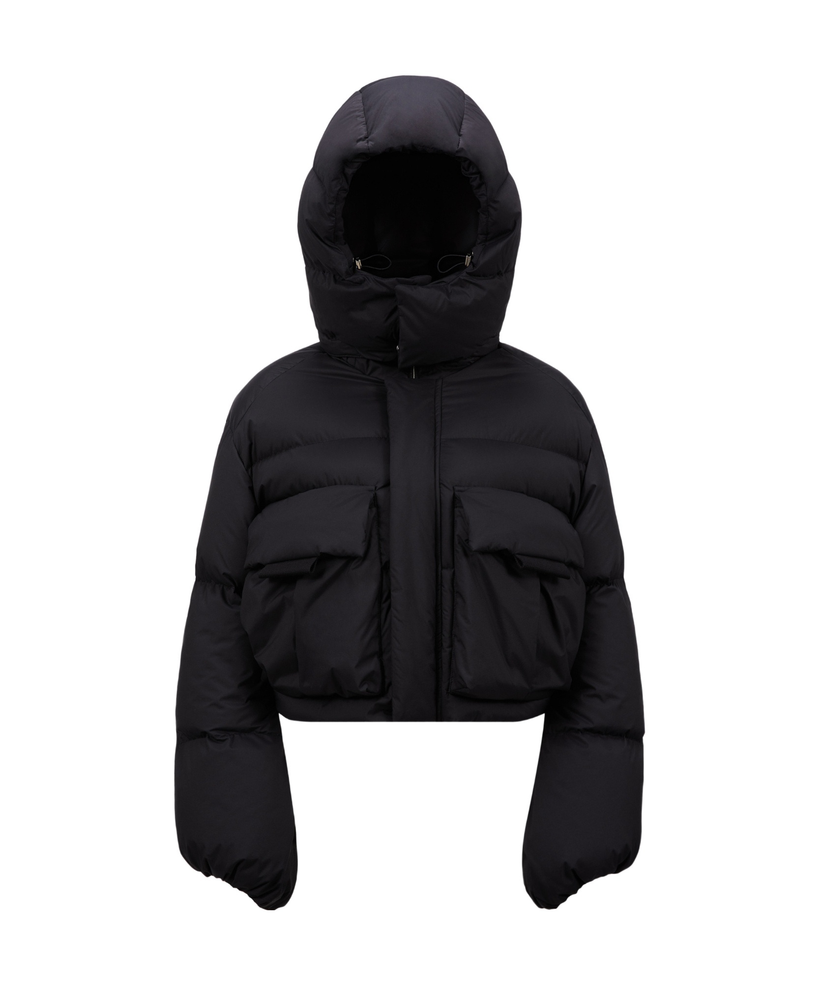 Moncler X Willow Smith Kar Hooded Short Down Jacket In Black