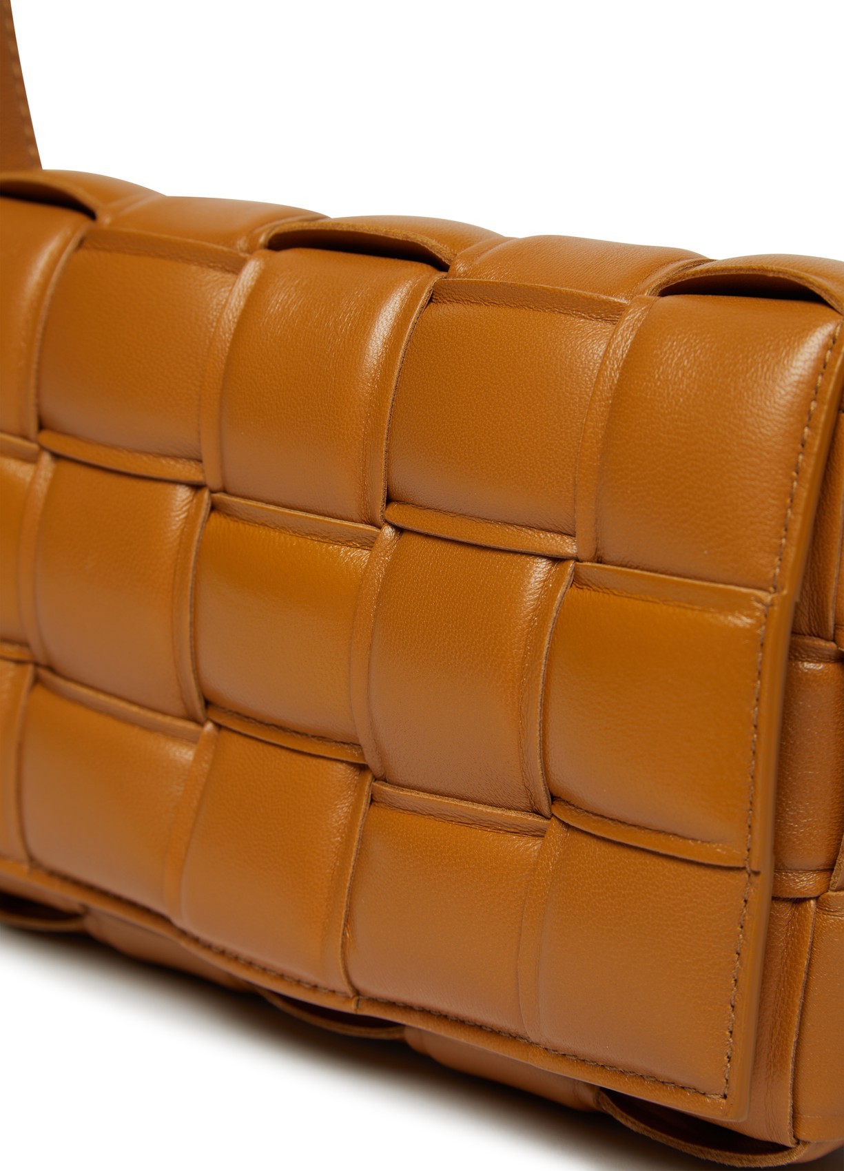 Shop Bottega Veneta Woven Shoulder Bag In Brown