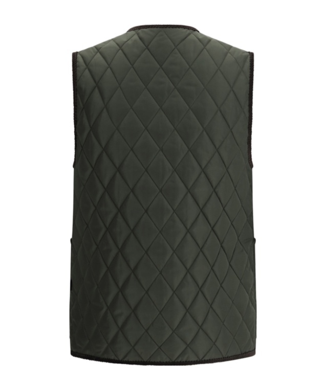 Shop Burberry Quilted Vest In Black