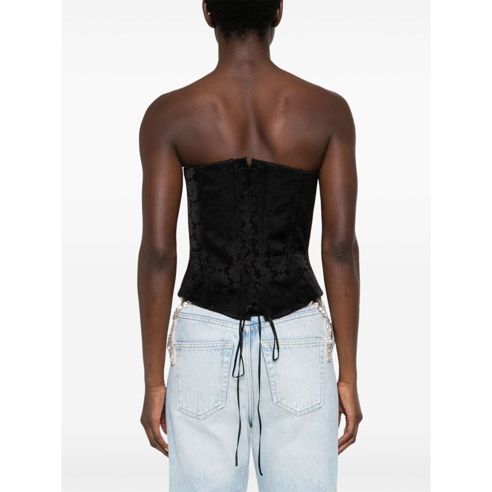 Stella Mccartney Strapless Corset Top In Black