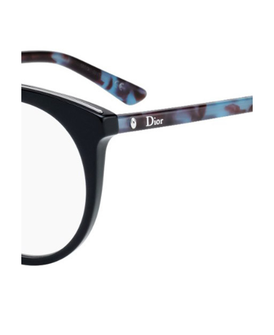 Dior Black Logo Flat Mirror In White