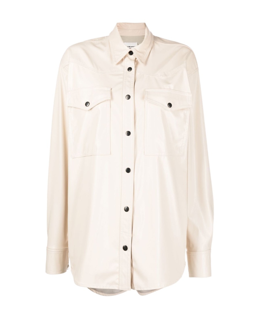 Isabel Marant Étoile Lapel Long-sleeved Shirt In White