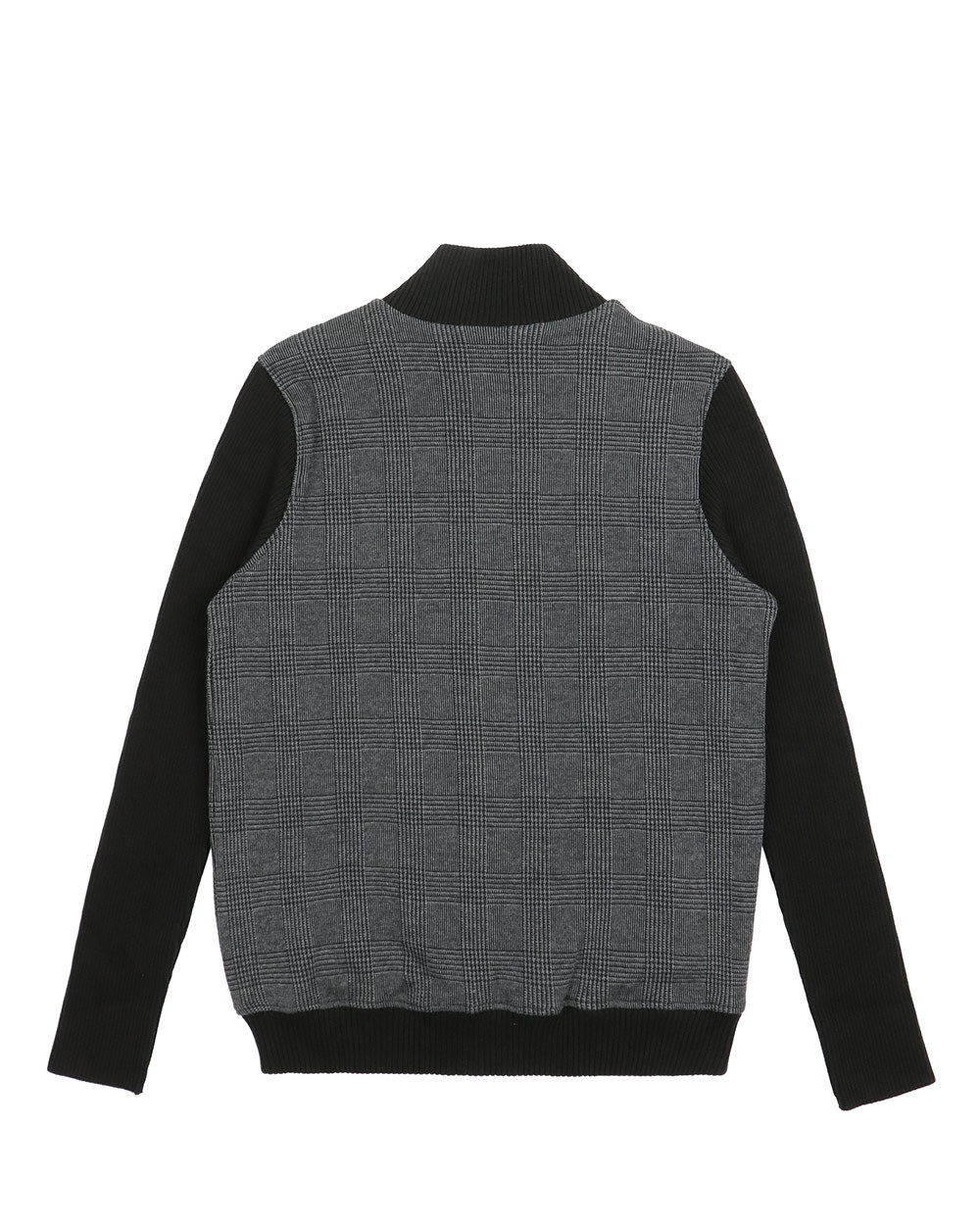 Karl Lagerfeld Plaid Long-sleeved Casual Jacket In Black