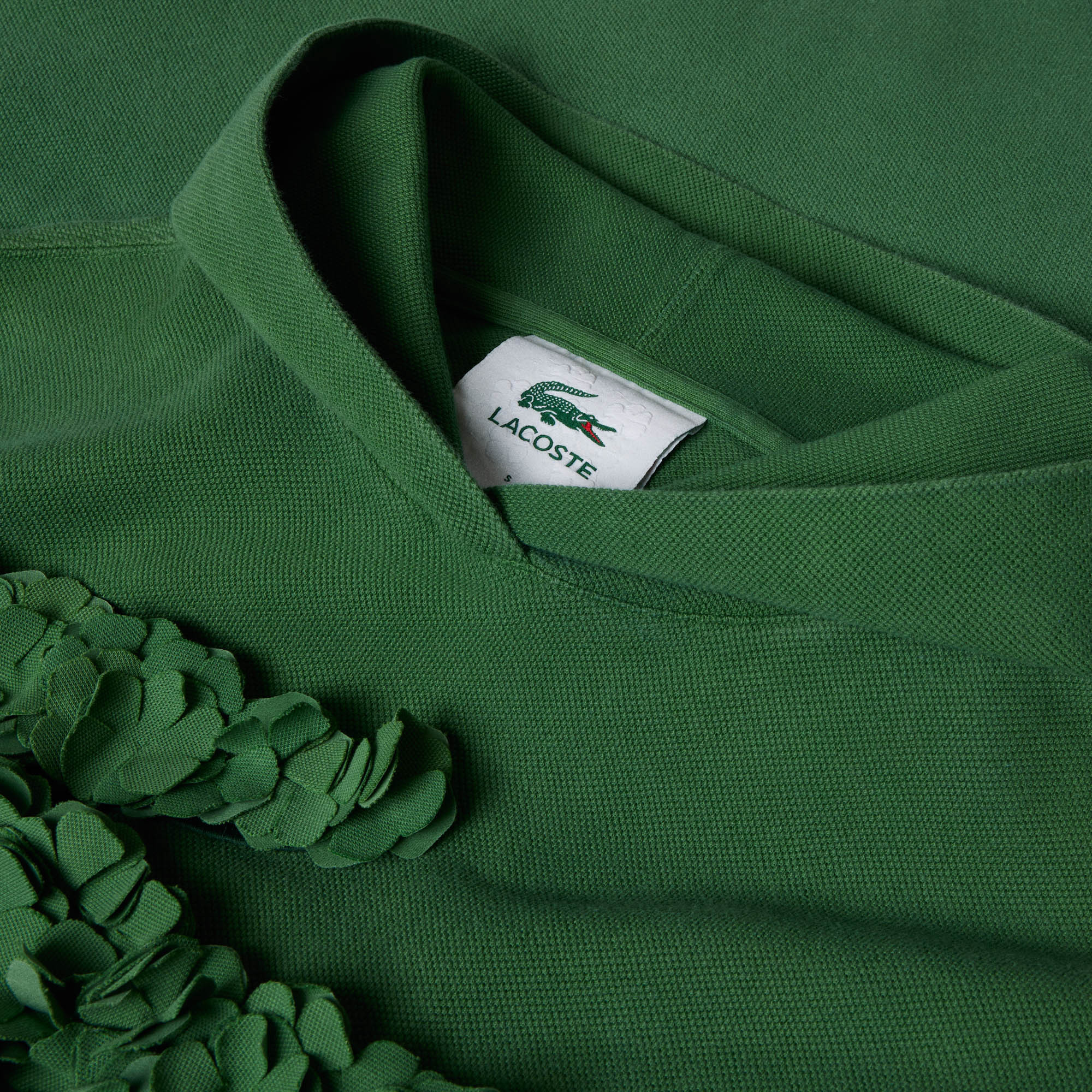 Lacoste Embroidered Hoodie In Green
