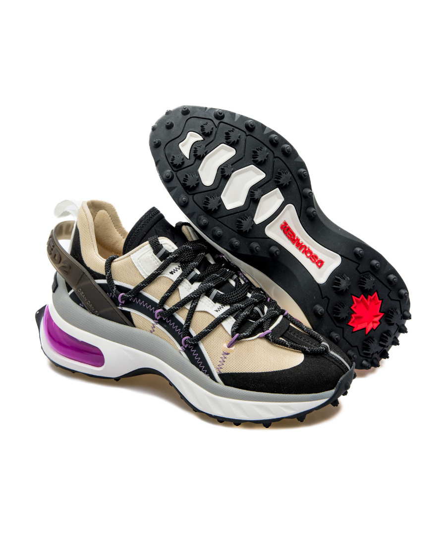 Dsquared2 Bubble Panelled Sneakers In Multicolor