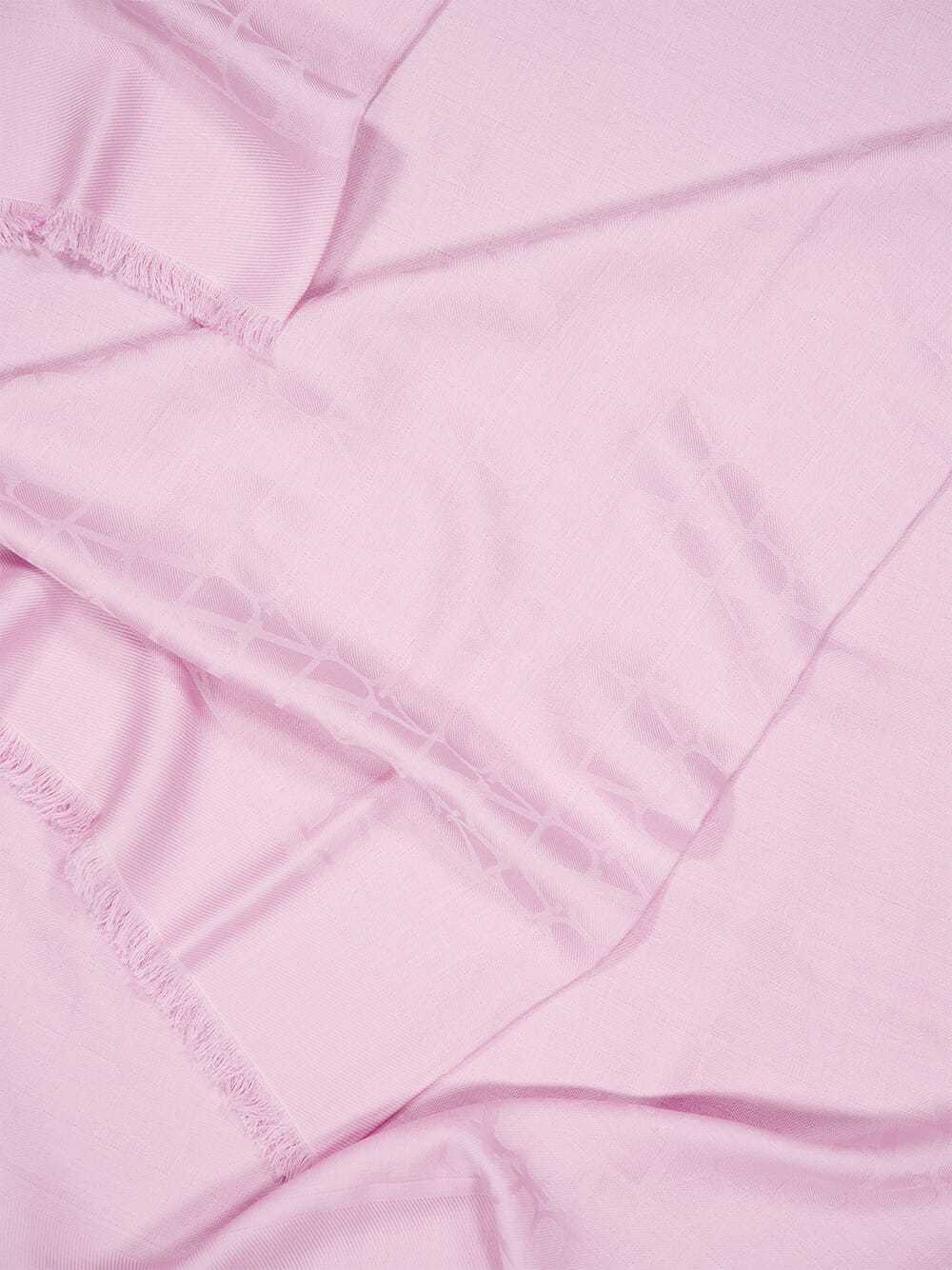Valentino Toile Iconographe Frayed Edge Shawl In Pink