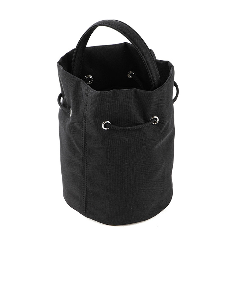 Balenciaga Wheel Drawstring Bucket Bag In Black