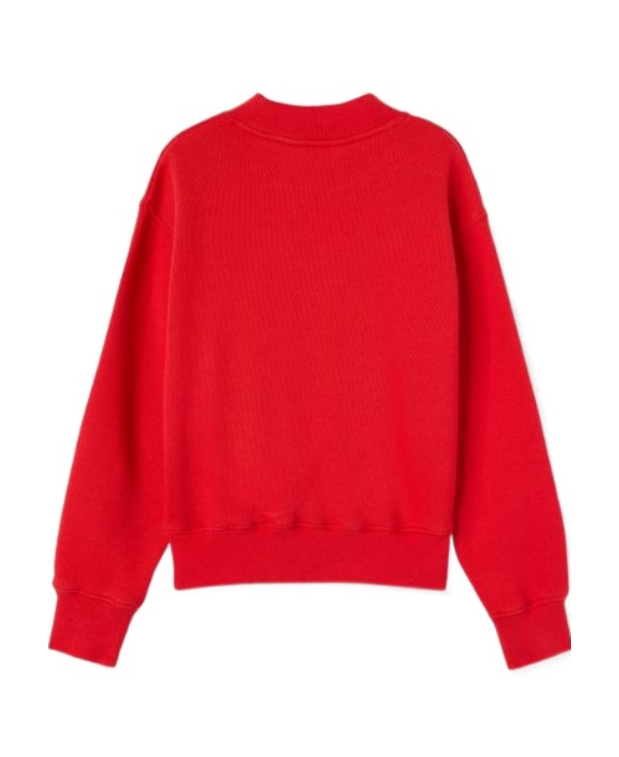 Palm Angels Kids Logo Printed Crewneck Sweatshirt In Red