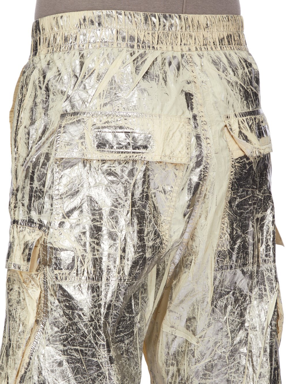 Rick Owens Drkshdw Elastic Waist Casual Pants In Silver