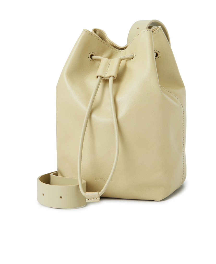 Jil Sander Logo Shoulder Bag In Nude