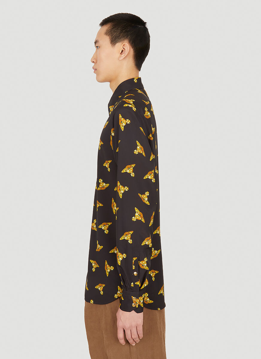 Vivienne Westwood All-over Orb-print Shirt In Black