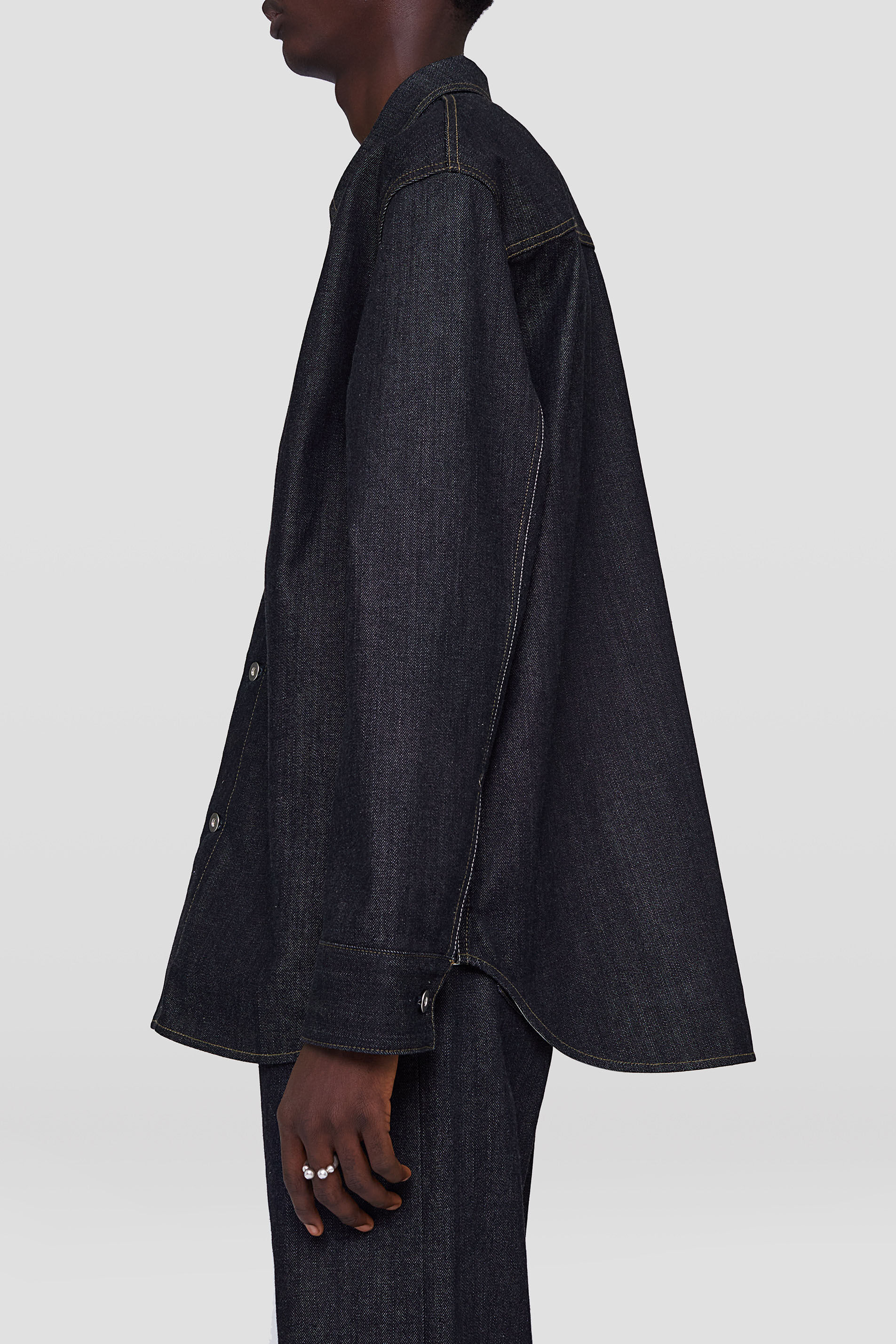 Jil Sander W Denim Shirt 01 Regular Fit Overshirt In Blue