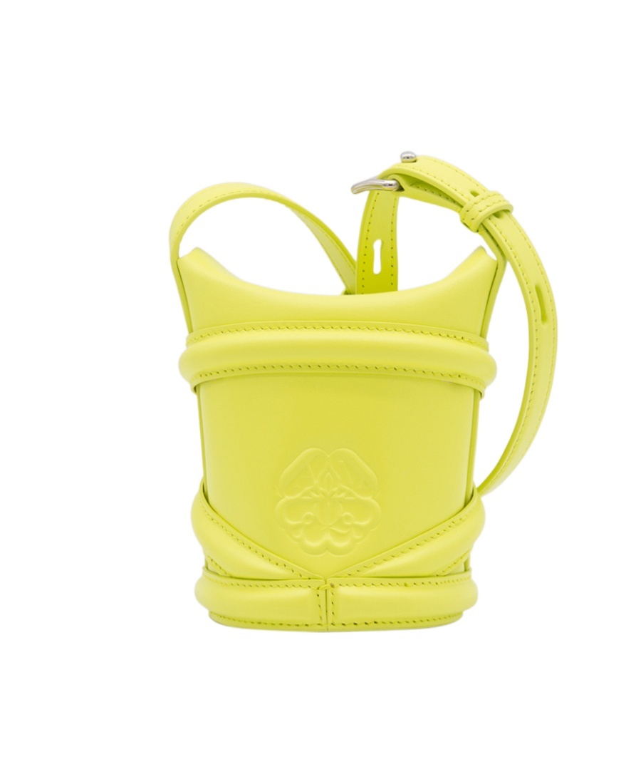 Alexander Mcqueen The Curve Mini Crossbody Bag In Yellow