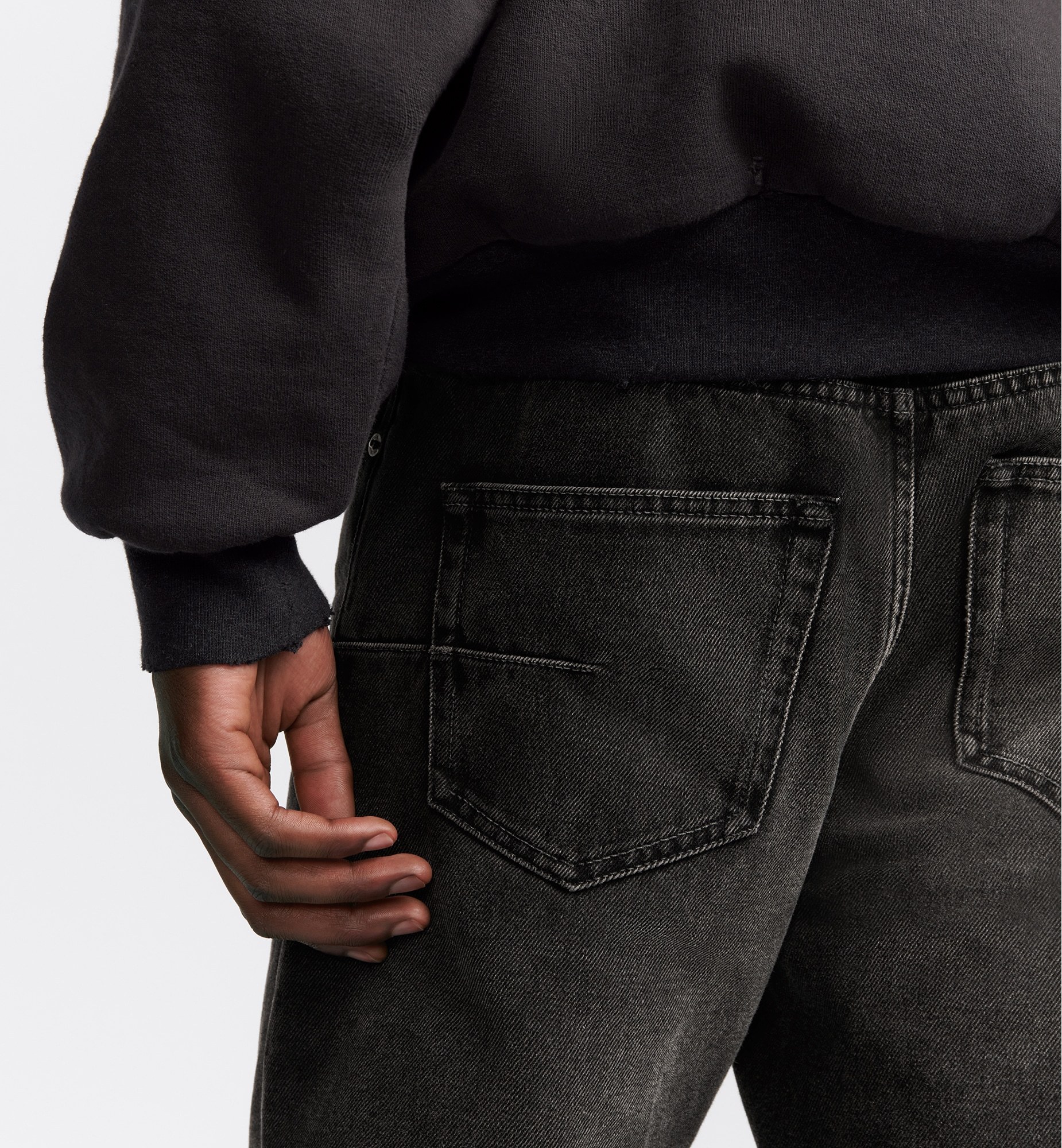 Dior Belt-loop Jeans In Black