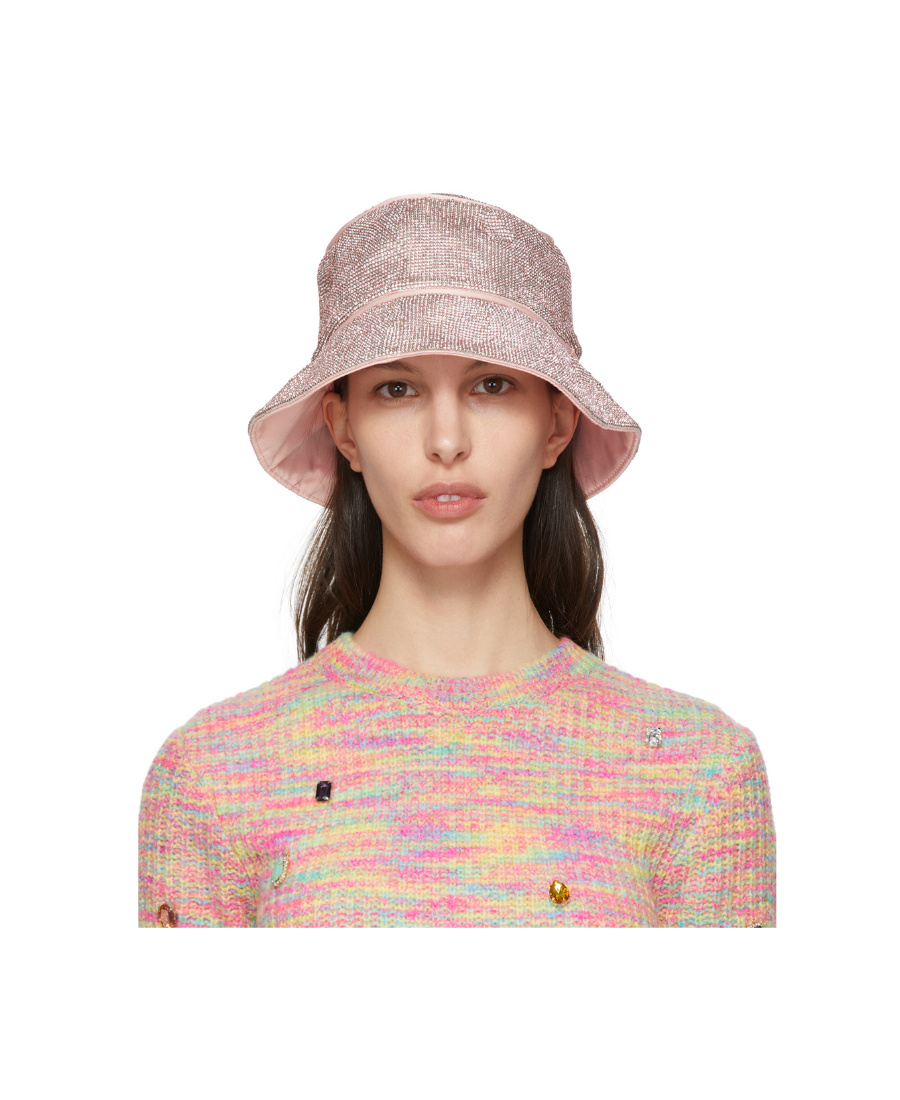 Kara Logo Stitching Fisherman Hat In Pink