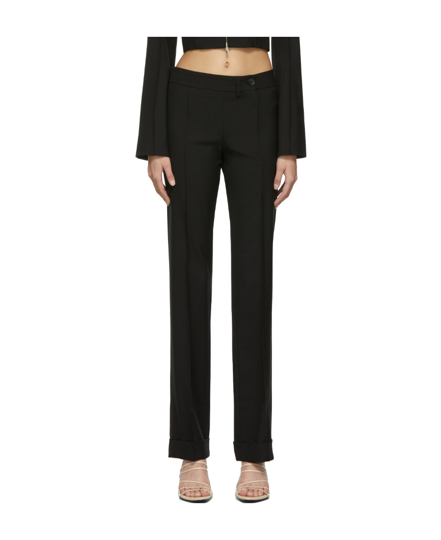 Jacquemus Black 'le Pantalon Fresa' Trousers In Black