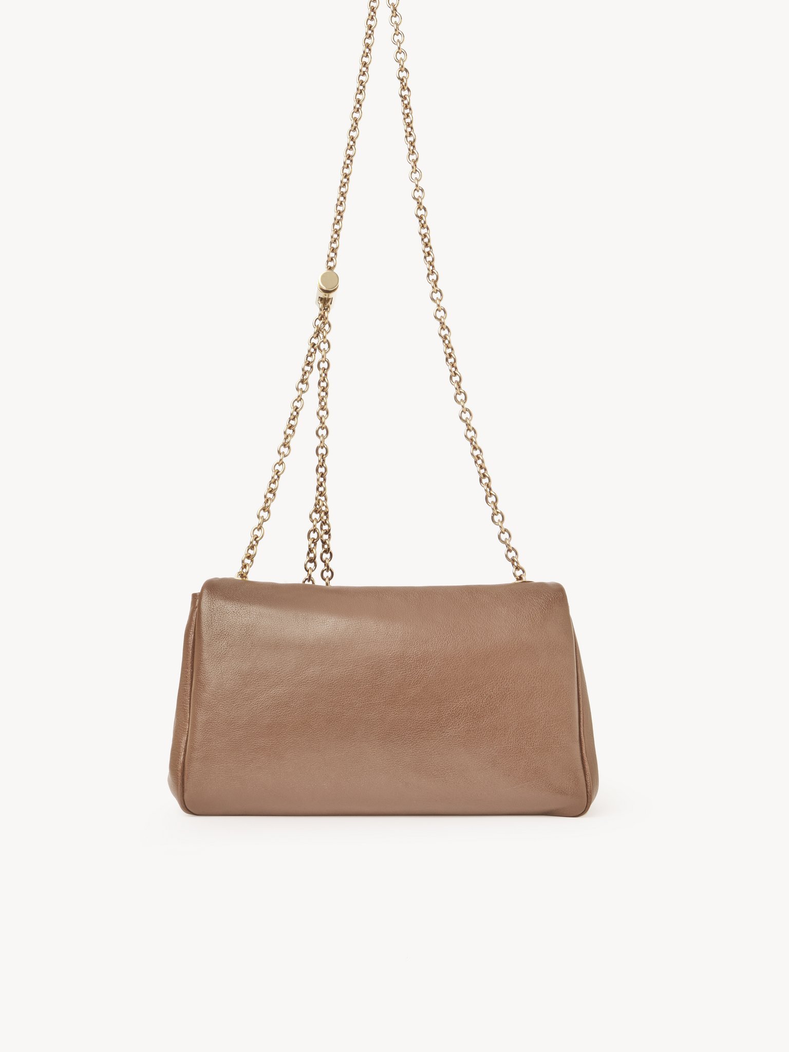 Chloé Heritage Shoulder Bag In Grained Leather In Brown