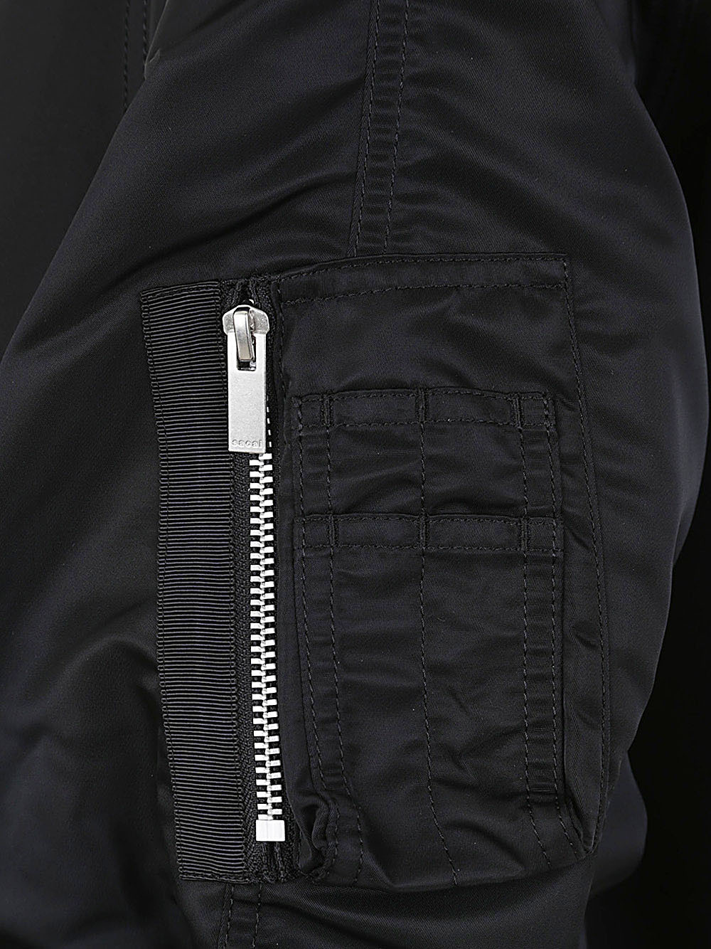 Shop Sacai Long-sleeved Short Jacket In Black