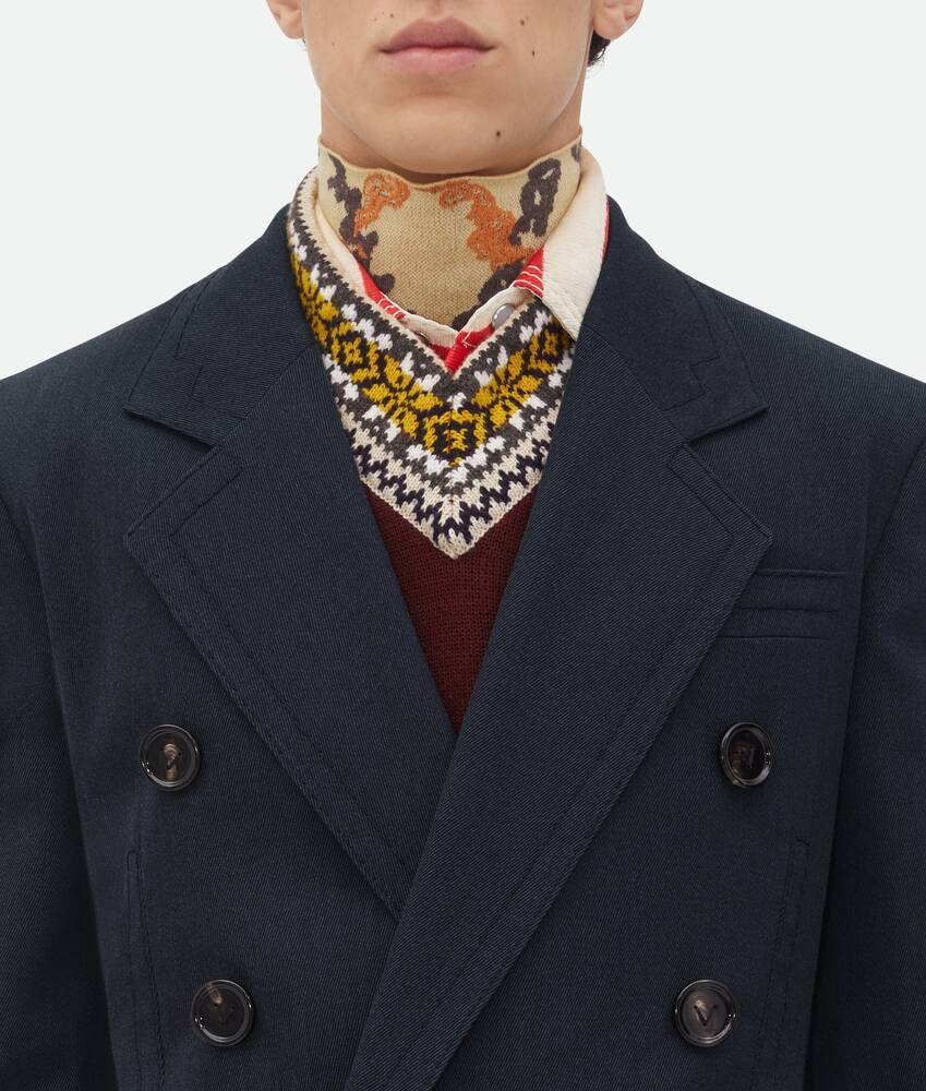 Bottega Veneta Double-breasted Wool Blazer In Black