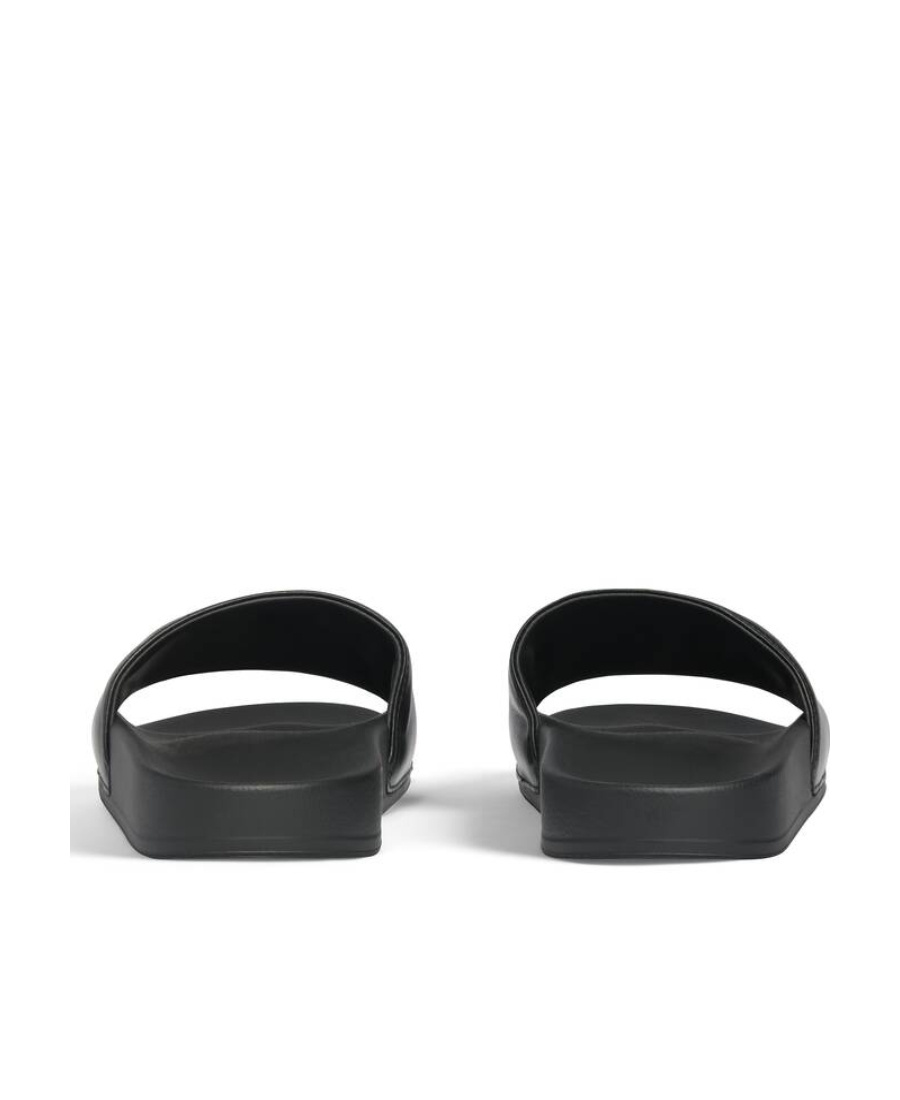BALENCIAGA SANDALI POOL SLIDE CON STRASS DA DONNA IN NERO