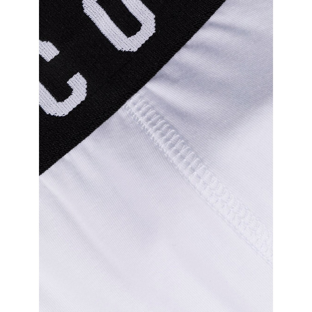 Dsquared2 Logo Boxer Shorts With Elastic Waistband In White