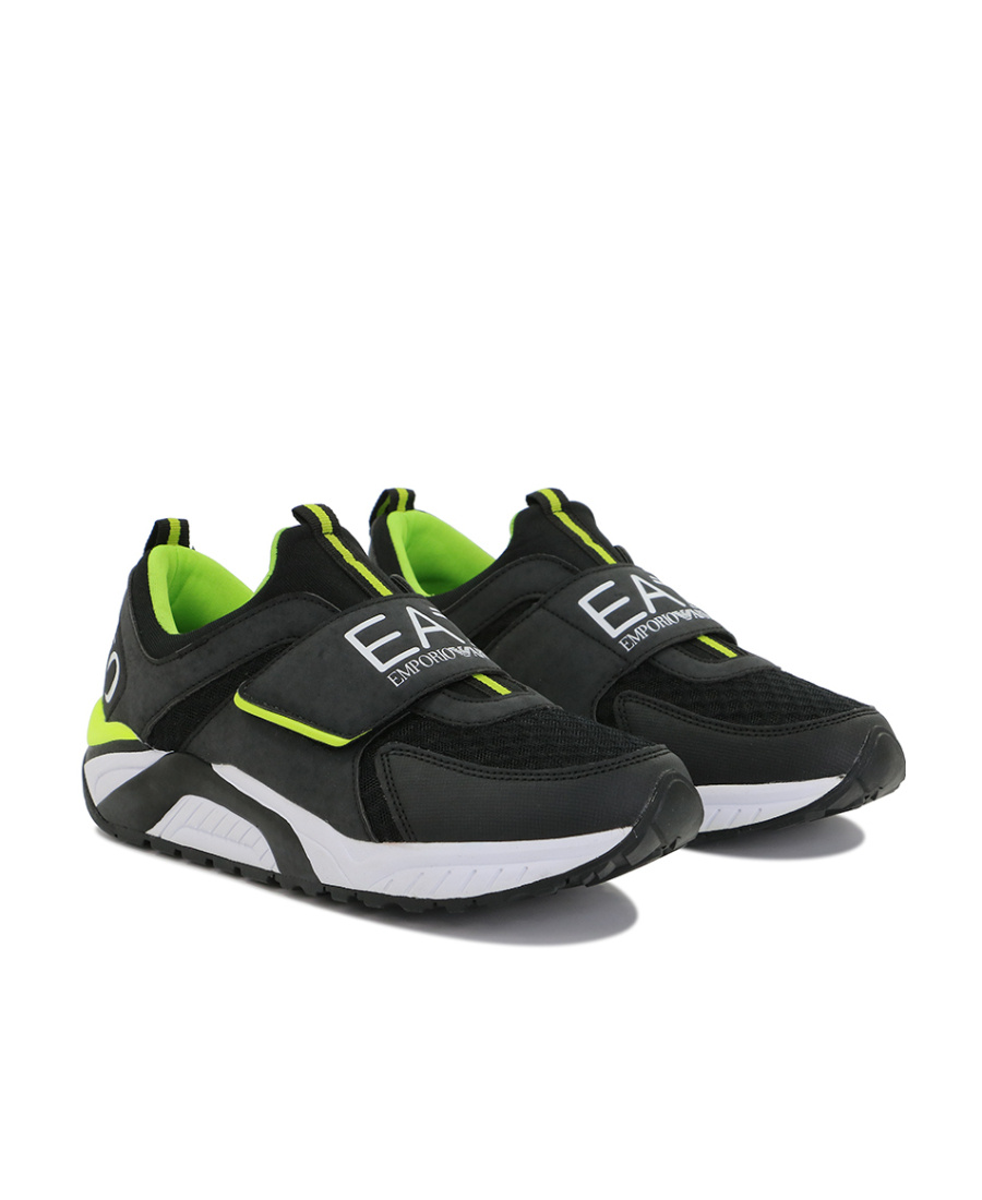 Ea7 Logo Round-headed Casual Sports Shoes In Black