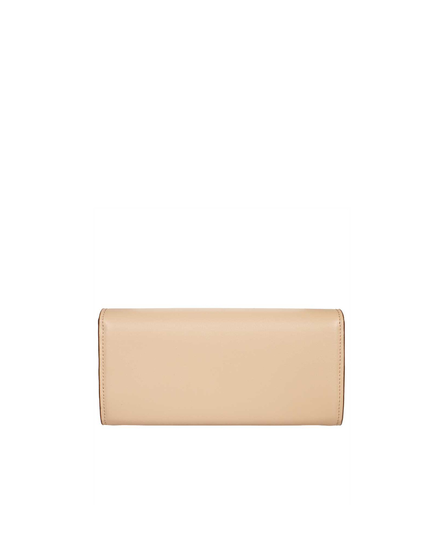 Stella Mccartney Logo Wallet In Nude