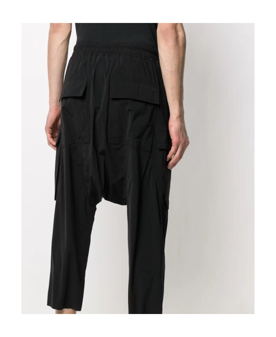 Rick Owens Broken Crotch Eight-point Casual Pants In Black