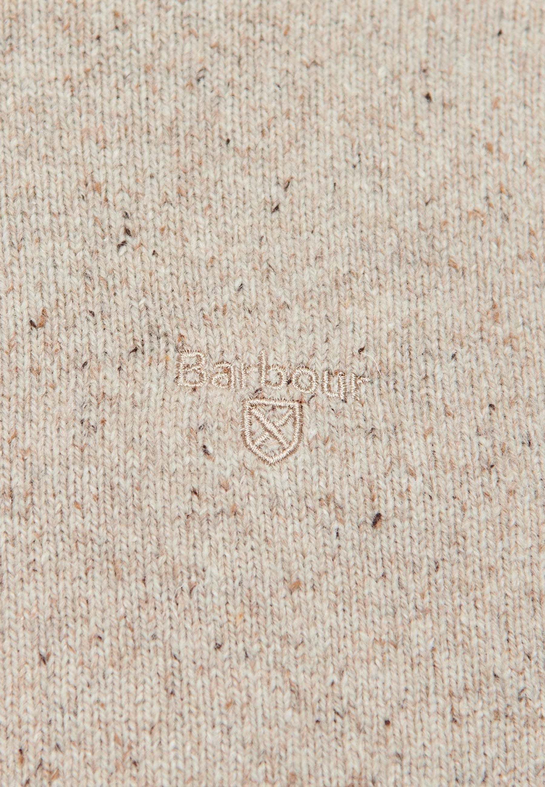 Barbour Essential Tisbury Sweater With Relaxed Fit In Nude