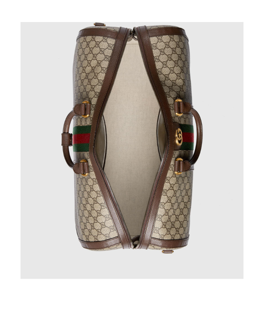 Gucci Savoy Large Duffle Bag In Gray