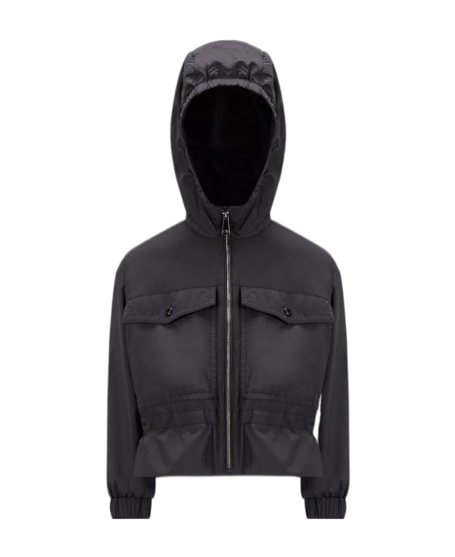 Moncler Long-sleeve Hooded Jacket In Black