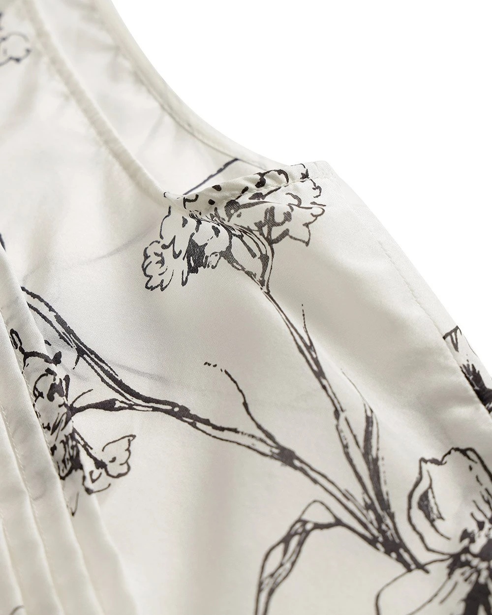 Max Mara Sleeveless Printed Blouse In White