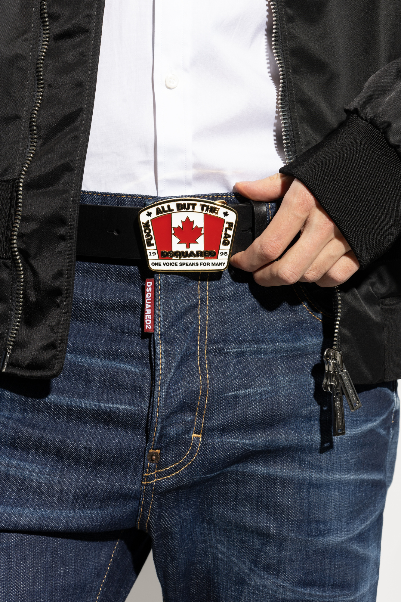 Dsquared2 Leaf Detail Buckle Adjustable Fit Belts In Multicolor