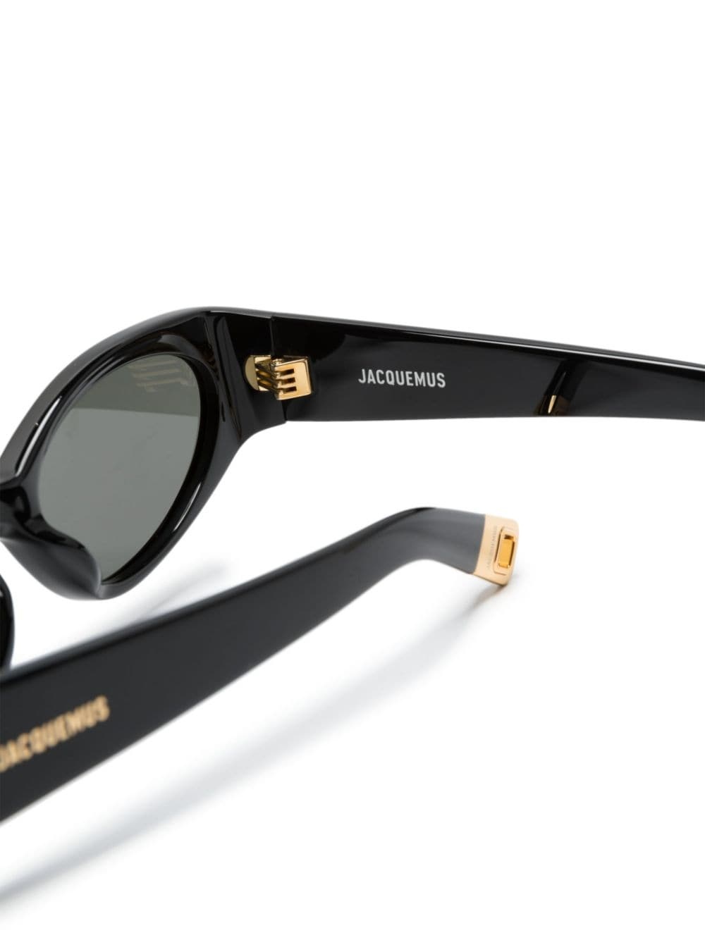 Jacquemus Oval-frame Sunglasses In Gray