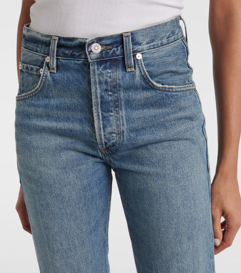 Citizen Of Humanity High-waisted Straight-leg Jeans In Blue