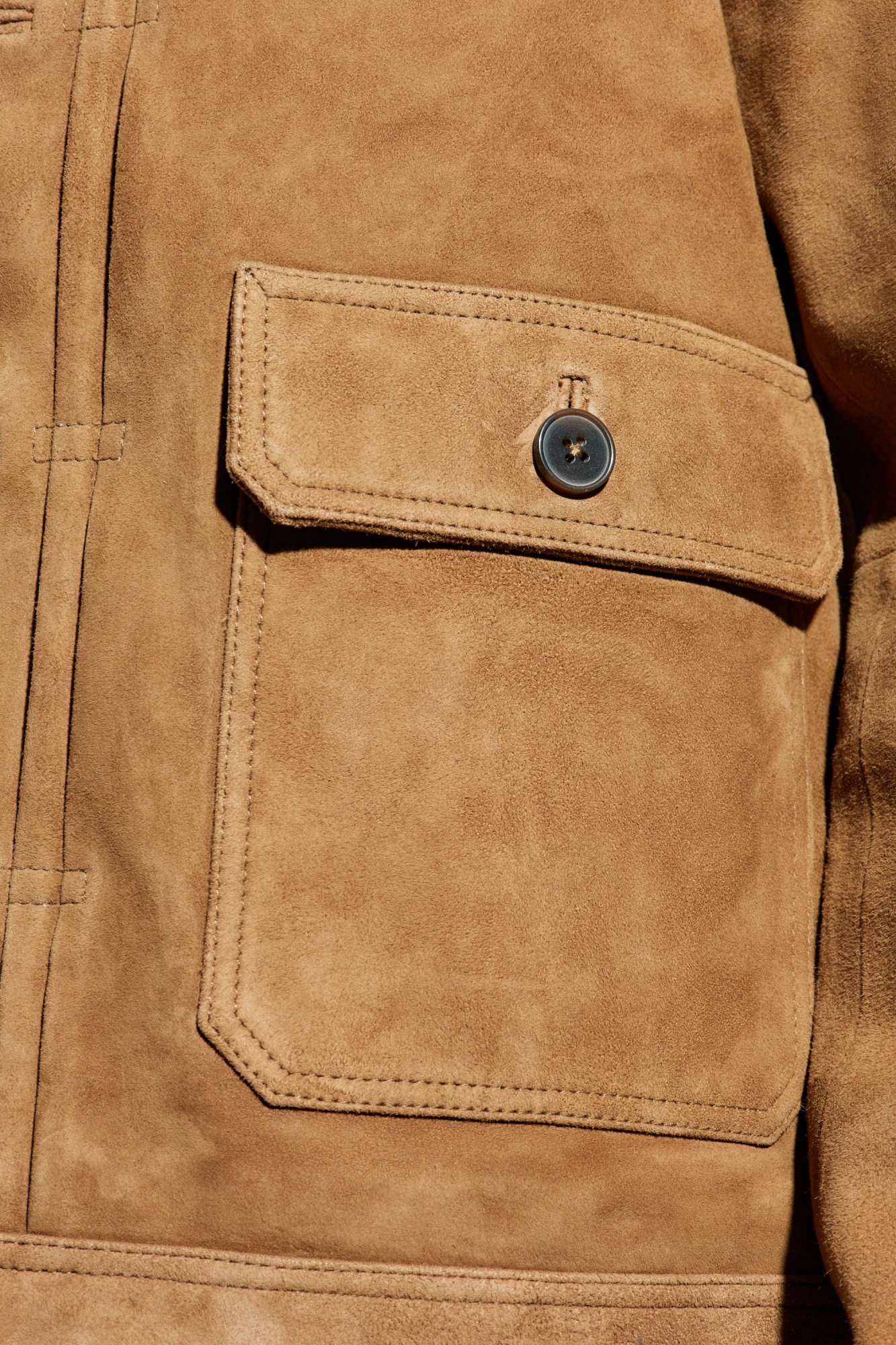 Officine Generale Button-down Casual Jacket In Brown