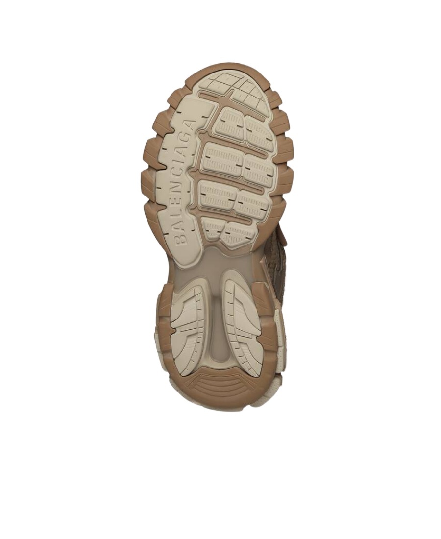 Balenciaga Destroyed Track Sneakers In Nude